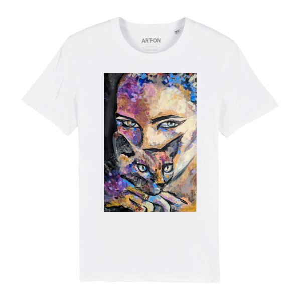 "CAT SOUL" Organinės medvilnės unisex marškinėliai